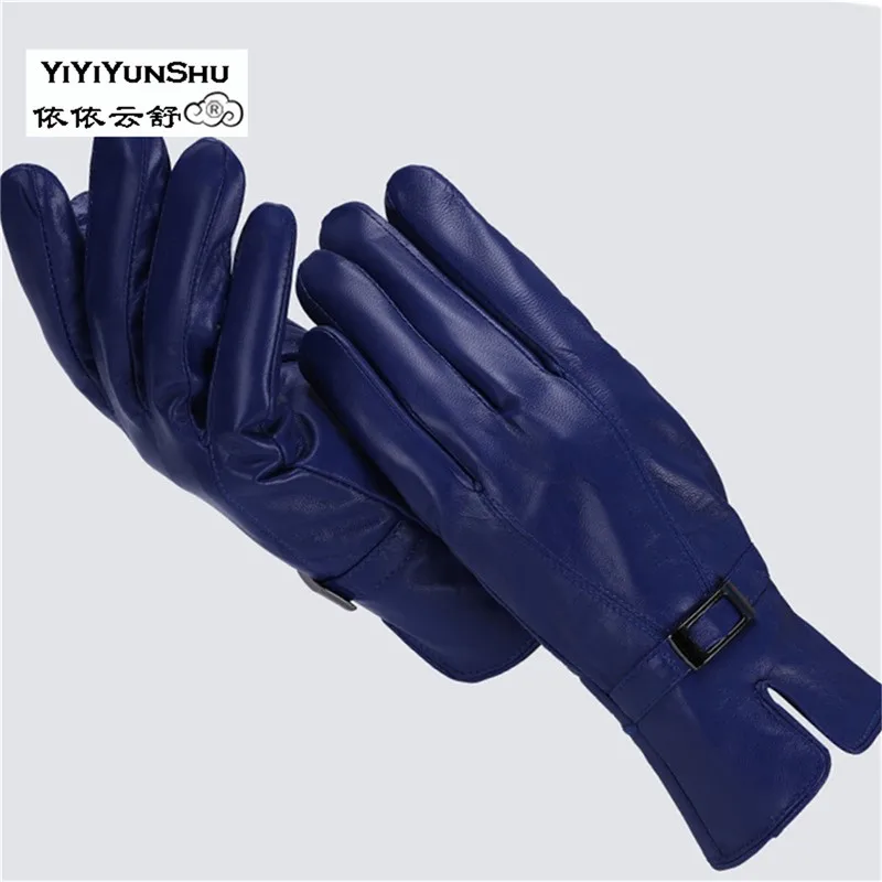 color 12 Yiyyunshu, перчатки из натуральной кожи, женские,, брендовые, из овчины, теплые, одноцветные, женские, из натуральной овчины, варежки, модные, вечерние, для девушек - Цвет: color 12