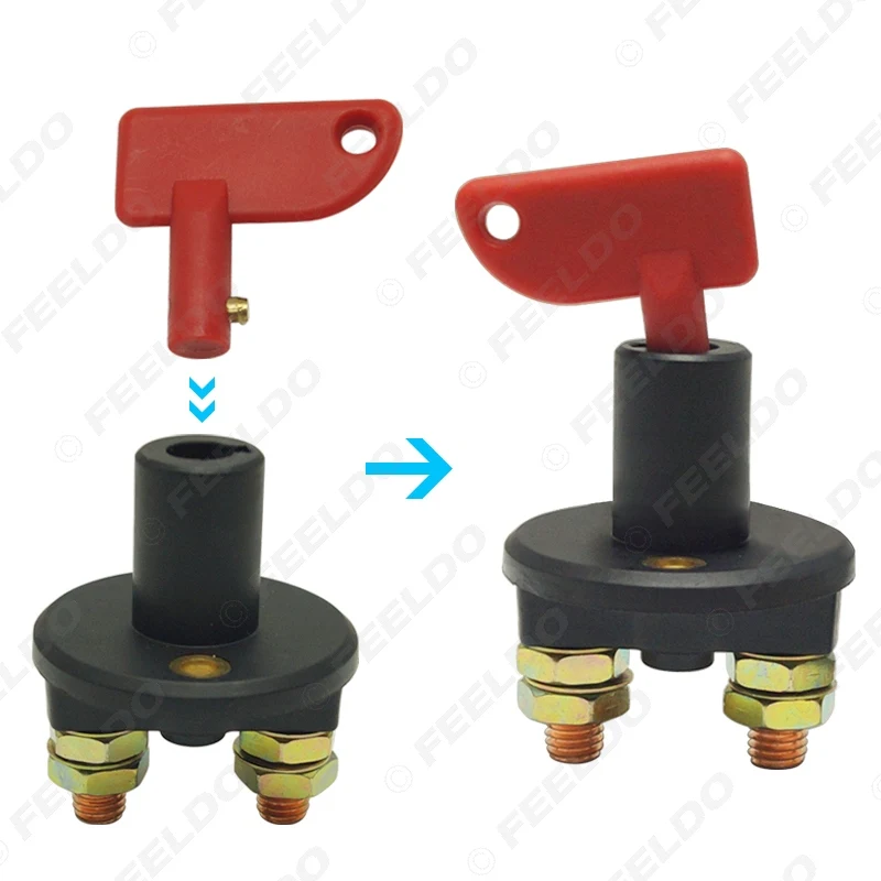 LEEWA Auto Truck Boat Battery Isolator Disconnect Cut Off Power Kill Switch with Removable 2-Key DC12V/24V #CA5703 | Автомобили и