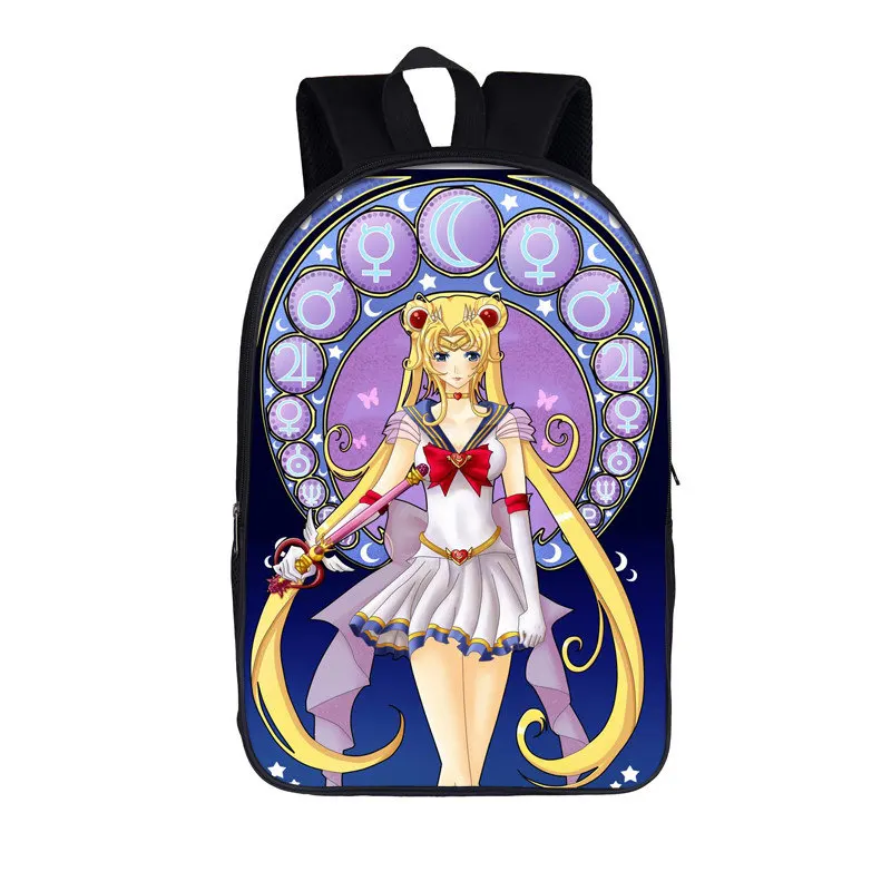 16sailormoon005 Японский аниме Сейлор Мун принт рюкзак для девочек-подростков детские школьные сумки мультфильм луна Дети школьный рюкзак сумки для книг - Цвет: 16sailormoon005