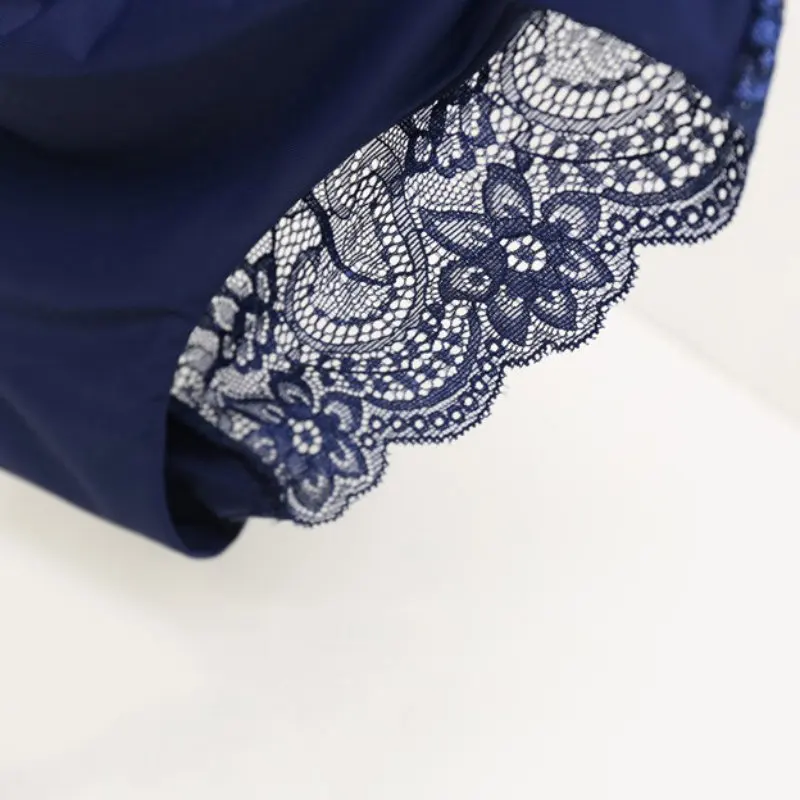 Женские кружевные трусики бесшовные хлопковые дышащие с дырками размера плюс
