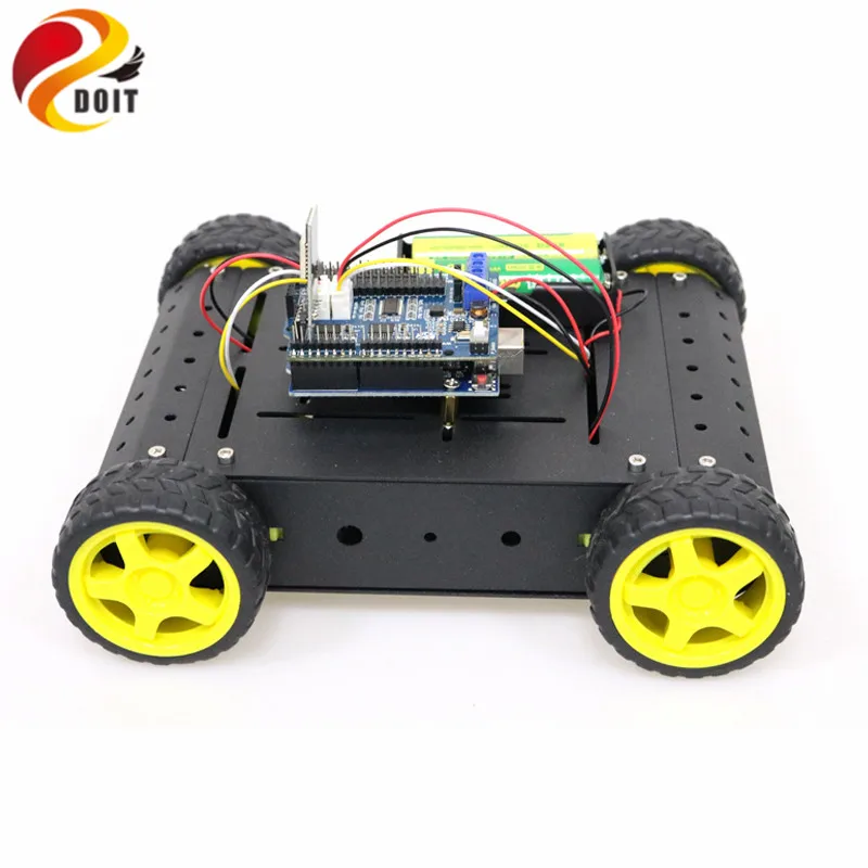 WiFi/Bluetooth/PS2 RC 4wd умный автомобильный комплект шасси с UNO R3 плата + драйвера