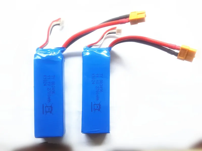 Батарея Lipo 11.1v 3S 2700mAh для Wltoys X380 V303 V939 Cheerson CX-20 CX 20 Lipo Battery RC. Запасные части для квадрокоптера - Цвет: 2PCS