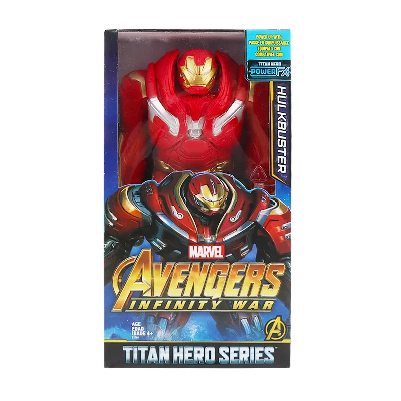 hulkbuster with box 30 см Marvel Мстители 4 конечная игра игрушка танос Халк человек паук Железный человек Тор Росомаха Черная пантера Веном фигурка ребенка - Цвет: hulkbuster with box