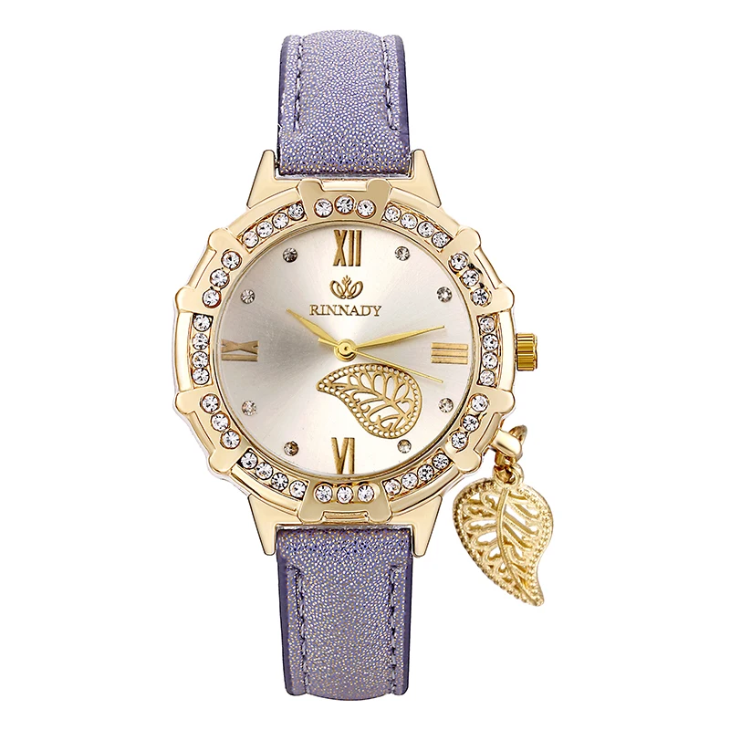 Женские деловые часы со стразами Модные кварцевые наручные для девушек