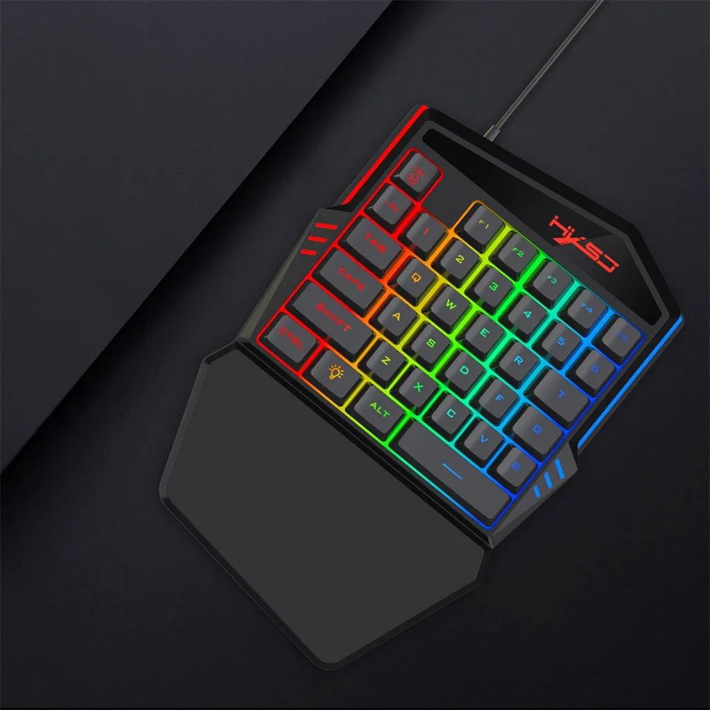 Новое поступление V100 1 6 м Проводная игровая клавиатура Механическая Подсветка 35