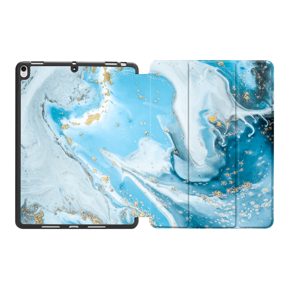 IPBC07 MTT чехол для планшета для iPad Pro Air 10,5 дюймов мраморная текстура из искусственной кожи+ Мягкий ТПУ задний смарт-чехол с держателем карандаша - Цвет: IPBC07