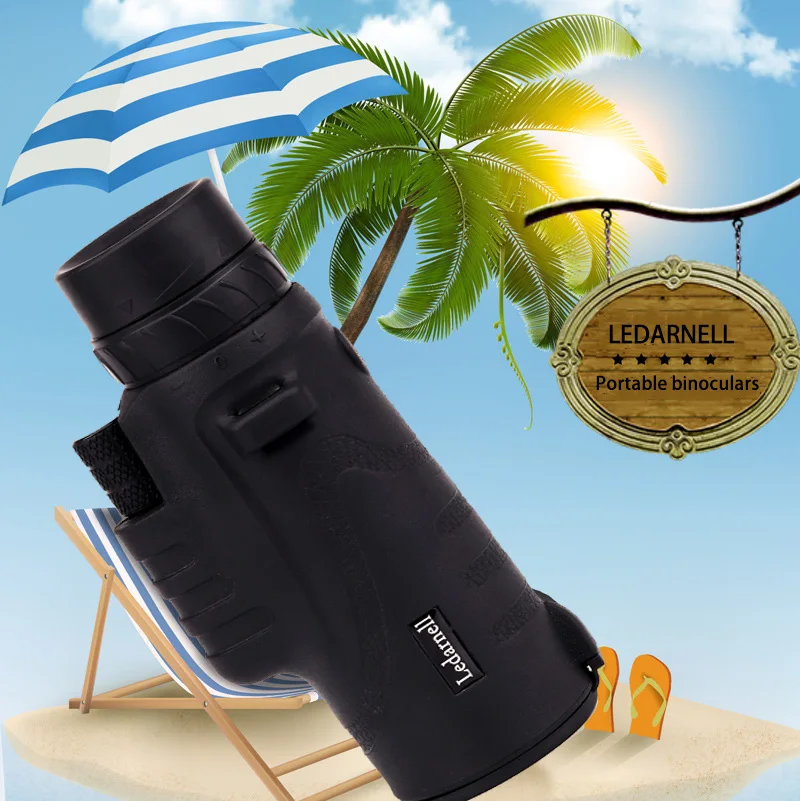 Monocular 10x42 high quality Telescope Waterproof Compact military power for hunting optics black | Инструменты