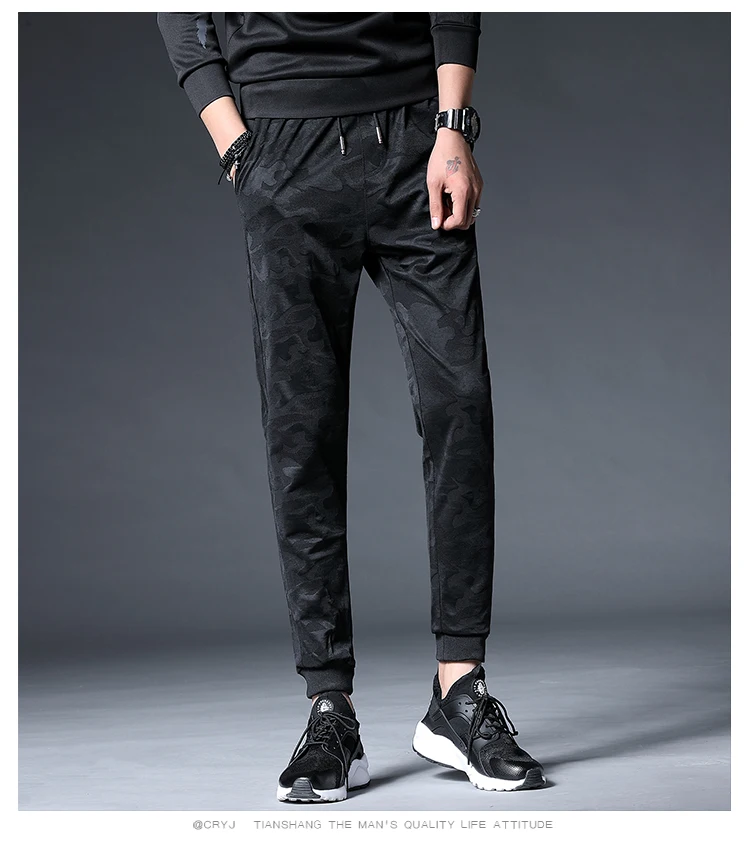 

MKASS New Arrivals Joggers Men Brand-clothing Fashion Black Sweatpants High-quality Drawstring Clothing Casual Trousers M-5XL