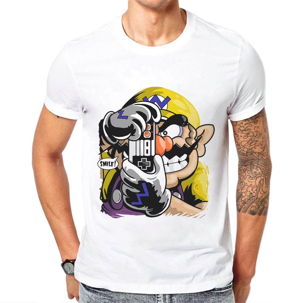 Модная забавная футболка Homme Coton Мужская белая с коротким рукавом и круглым