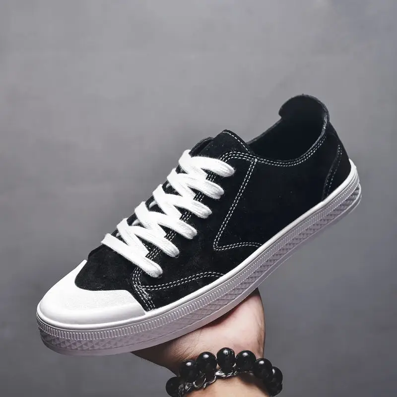 

MIUBU 2020 New Men Canvas Shoes Vulcanize Shoes Man Sneakers Unisex Lace-up Breathable Casual Walking Shoes Students Flats