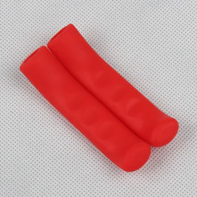 red MTB горная дорога складные фиксированные шестерни велосипед V тормозные ручные рычаги силикатный защитный гель чулки с силиконовй резинкой крышка велосипедные части - Цвет: red