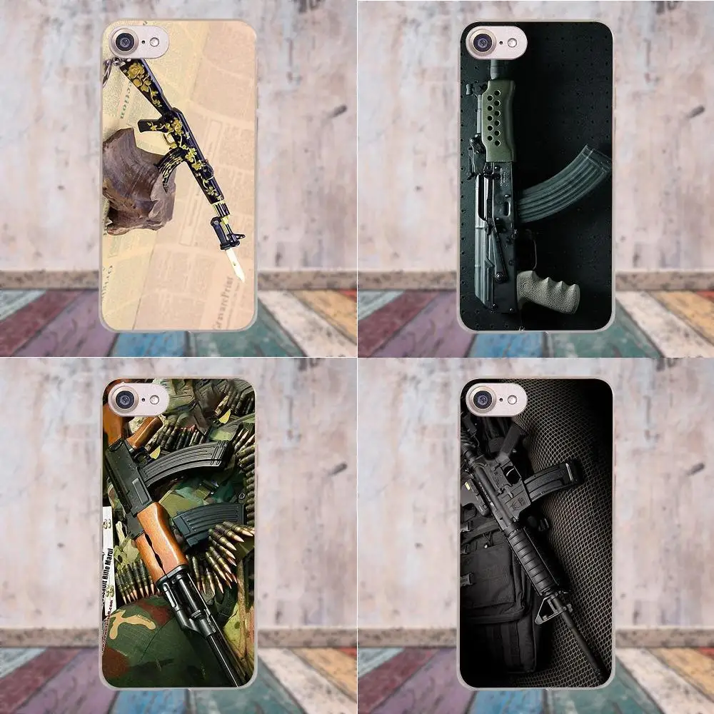 Oedmeb в продаже для Apple iPhone 4 4S 5 5C SE 6 6S 7 8 Plus X LG G3 G4 G5 G6 K4 K7 K8 K10 V10 V20 Ak47 Gun Series|Бамперы| |