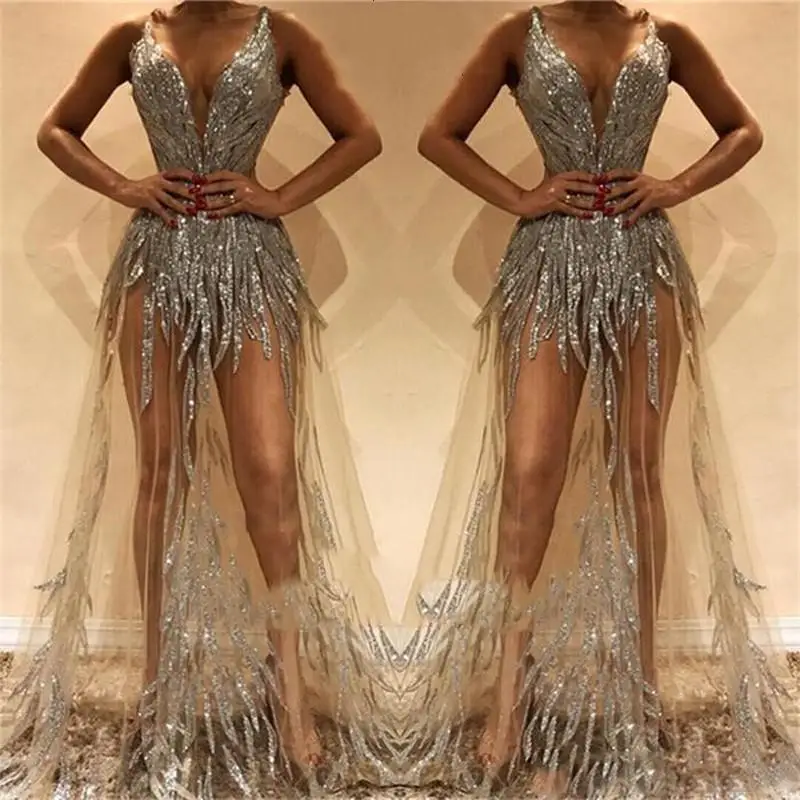 Gala Jurken сексуальное платье для выпускного вечера хрустальные бусины Vestido Formatura выходные платья без рукавов линия длинное строгое платье - Цвет: Шампанское