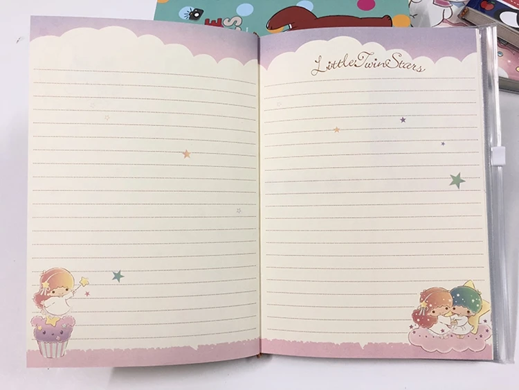 Kawaii, две звезды, мелодия, A5, дневник, записная книжка, ежедневник, органайзер, личный журнал, блокнот, школьные канцелярские товары для детей Подарки