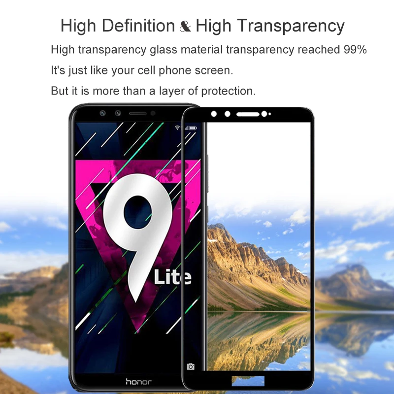 2 шт Полное покрытие экрана протектор Закаленное стекло для Huawei Honor 9 lite 5 65 &quot9 H