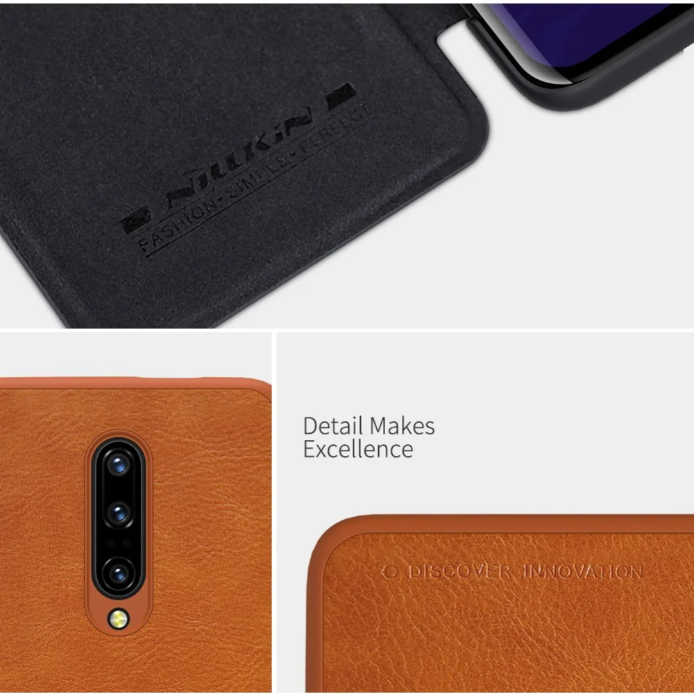 Oneplus 7 Pro чехол Nillkin Qin Флип кожаный чехол Oneplus7 роскошный бизнес Тонкий чехол для телефона для One plus 7 Pro Nilkin задняя крышка