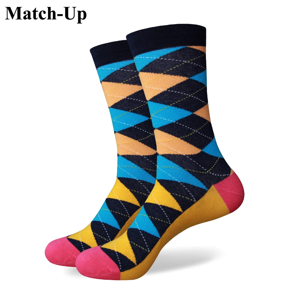 

Match-Up ARGYLE SOCK Men's Combed Cotton Crew Socks US size(7.5-12)