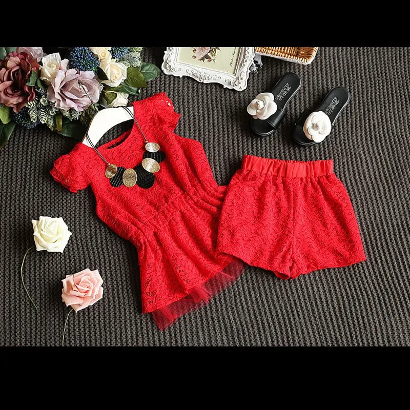 Высокое качество новинка 2017 года модная однотонная детская одежда с красным