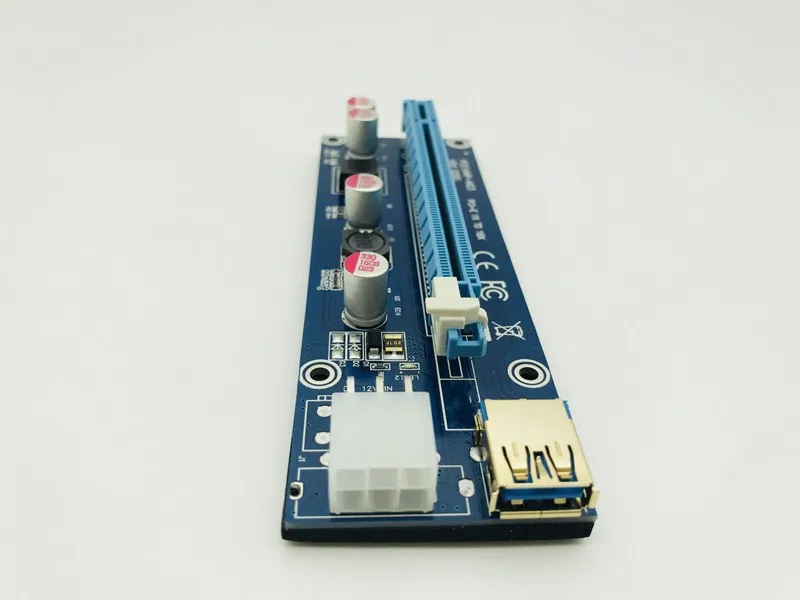Кабель передачи данных 009S USB 100 3 0 шт. райзеры PCIe PCI E Express карта Райзера 1X to16x 6 Pin SATA