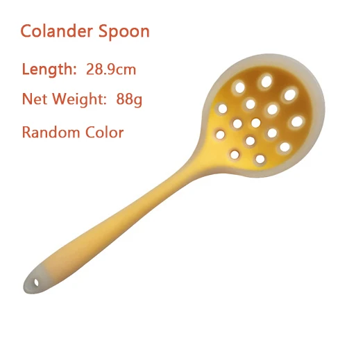 Colander 1 шт. 8 видов стилей нейлоновая силиконовая кухонная посуда красочная ложка лопатка щетка дуршлаг кухонная утварь кухонные инструменты - Цвет: Colander