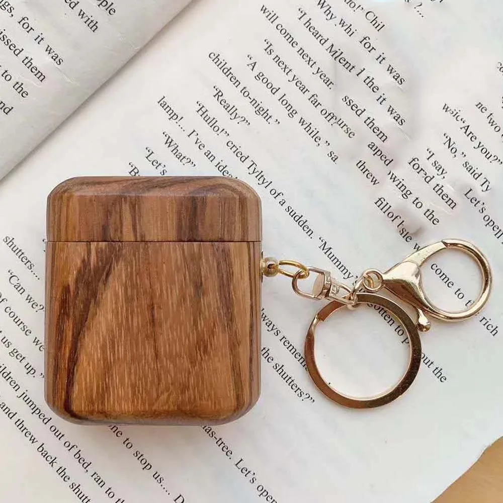 JINSERTA настоящий Деревянный чехол для Airpods TWS Bluetooth деревянный ящик пыленепроницаемый натуральный Чехол ручной работы для Airpods