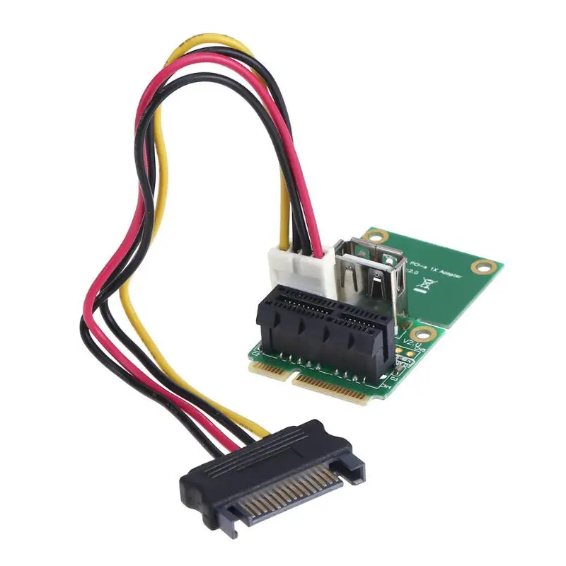 1 шт. PCI-E 1X до половины/полный Mini USB адаптер PCI Express Интерфейс карты с 4 Pin SATA Мощность
