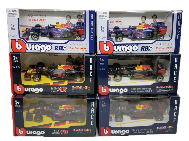 BBurago F1 весы 1:43 RedBull AMG W05 W07 SF71H SF70H SF16 RB13 RB14 RB15 SF90 литья под давлением гоночный автомобиль модель Машинки Игрушки