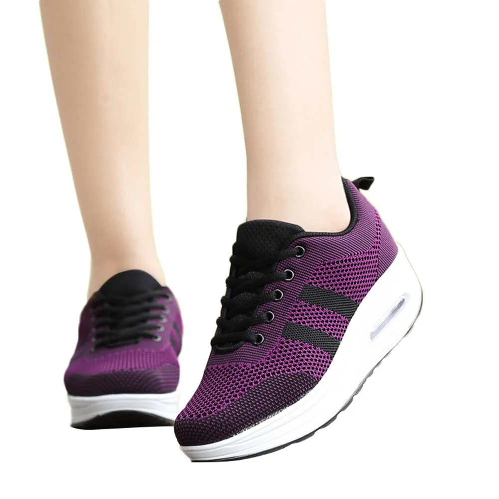 Женские кроссовки Модные слипоны в полоску Женская сетчатая дышащая