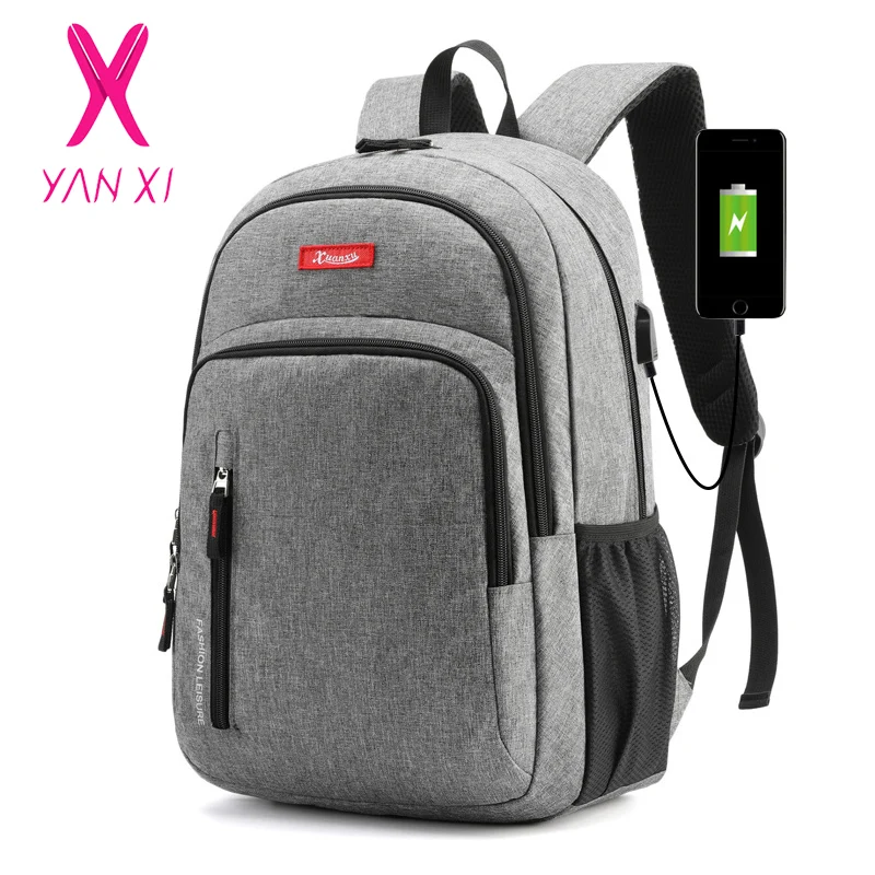 YANXI рюкзак Usb Мужской для ноутбука Многофункциональный книг дорожные рюкзаки