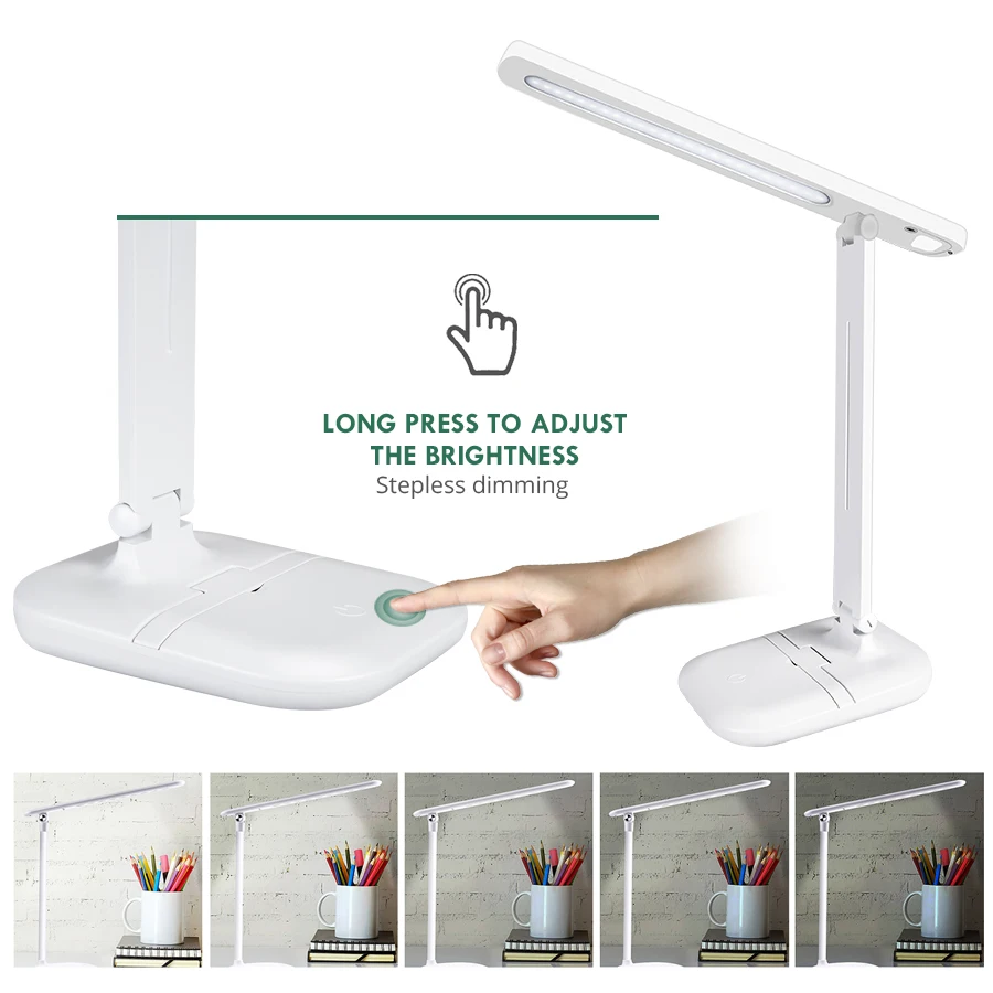 EeeToo светодиодный настольный светильник складной с регулируемой яркостью