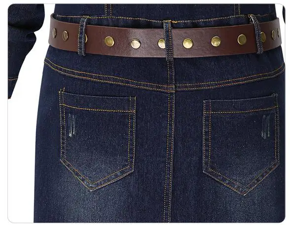 2016 новое осенне-зимнее Сексуальное Женское джинсовое платье облегающего размера