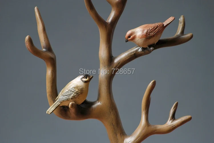 Американская пасторальная Ретро Смола Птица любит в дереве фигурка Декор