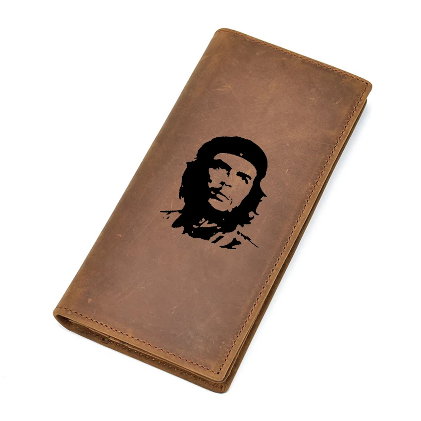 Функциональный кошелек Che Guevara для мужчин кожаные кошельки с гравировкой и RFID