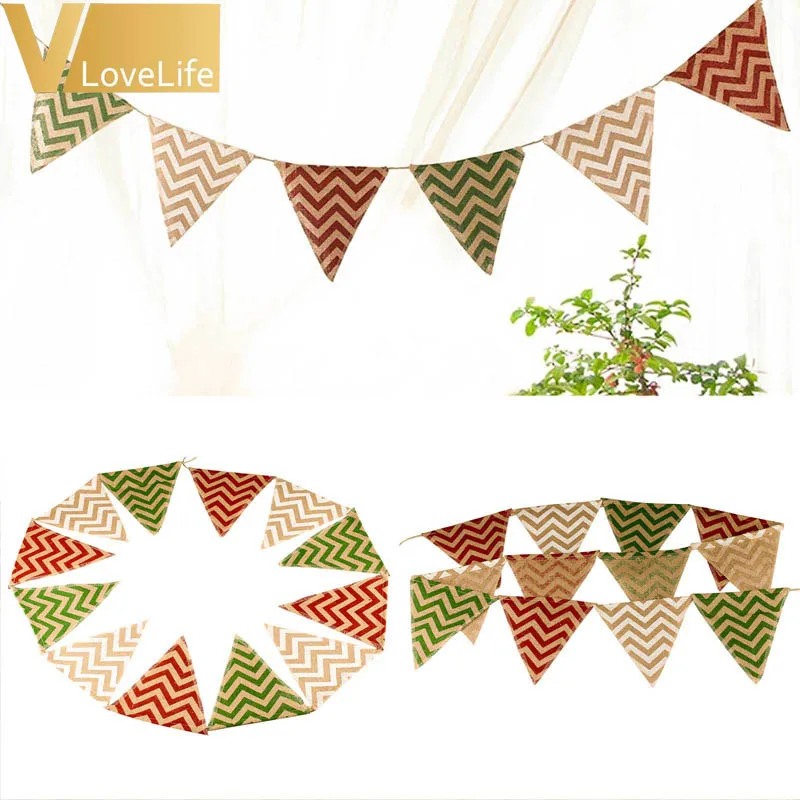 Баннеры Вымпел флаг из мешковины украшение на день рождения 12 флагов шеврон мини