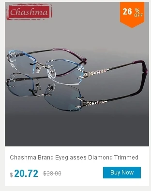 Бренд Chashma, алмазные Стразы, цветные линзы по рецепту, модные женские фиолетовые титановые оправы для очков