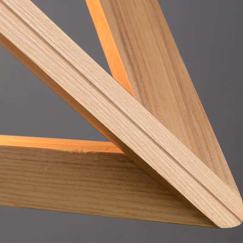 Nordic Wood pendant light lamp Herr Mandel Triangle wooden suspension hanging drop for dining room kitchen shop | Лампы и освещение