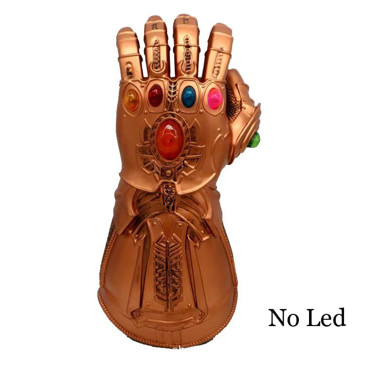 Thanos Светодиодный светильник Thanos Infinity Gauntlet Мстители Бесконечность войны косплей светодиодный перчатки ПВХ фигурка модель игрушки подарок Хэллоуин реквизит - Color: Thanos