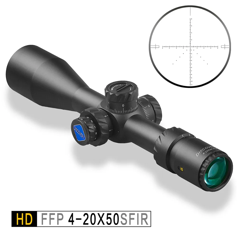 Обнаружения прицел HD 4-20X50DLTW SFIR FFP IR-MIL первый фокальный самолет охота тактическая стрельба прицел охотничий прицел с подсветкой