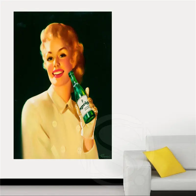 Классическая модная пользовательская булавка девушка холст ткань фотография