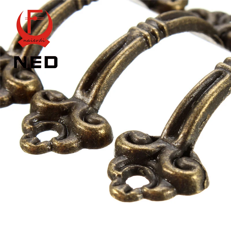 10 шт. ручки шарм разъемы подвески цветы на заканчивается длинный бронзовый тон