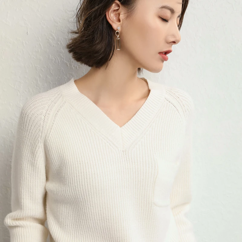 2019 Wool Full Jumper Rushed Poncho Sweater Women Lazy Wind Female Loose V-neck Autumn And Winter Thickening Pullover Crop Top | Женская