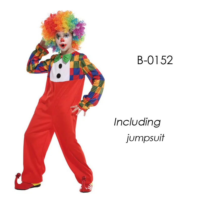 B 0152 Umorden Purim карнавальный костюм клоуна на Хэллоуин; Детский костюм цирка; костюм клоуна для девочек; Fantasia Infantil; маскарадный костюм для мальчиков - Цвет: B 0152