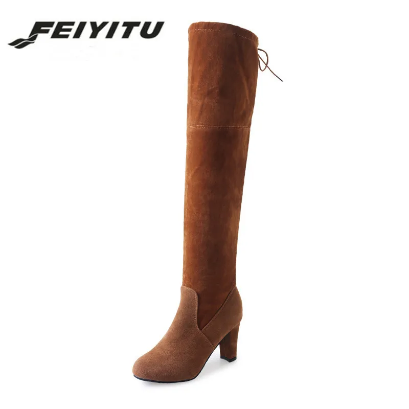 Женские сапоги feiyitu Новое поступление 2018 женские классические эластичная лента