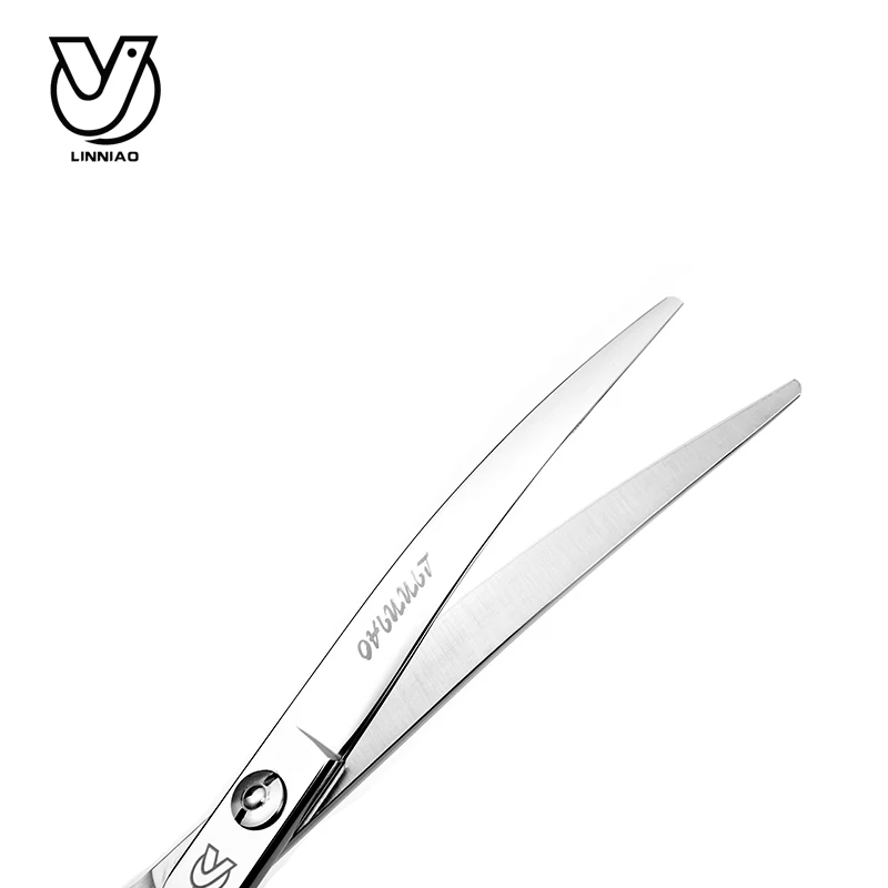 7inch Silver Curved Scissor Professional Shear Dog Pet Grooming Animal Haircut Honden Trim Scharen | Красота и здоровье