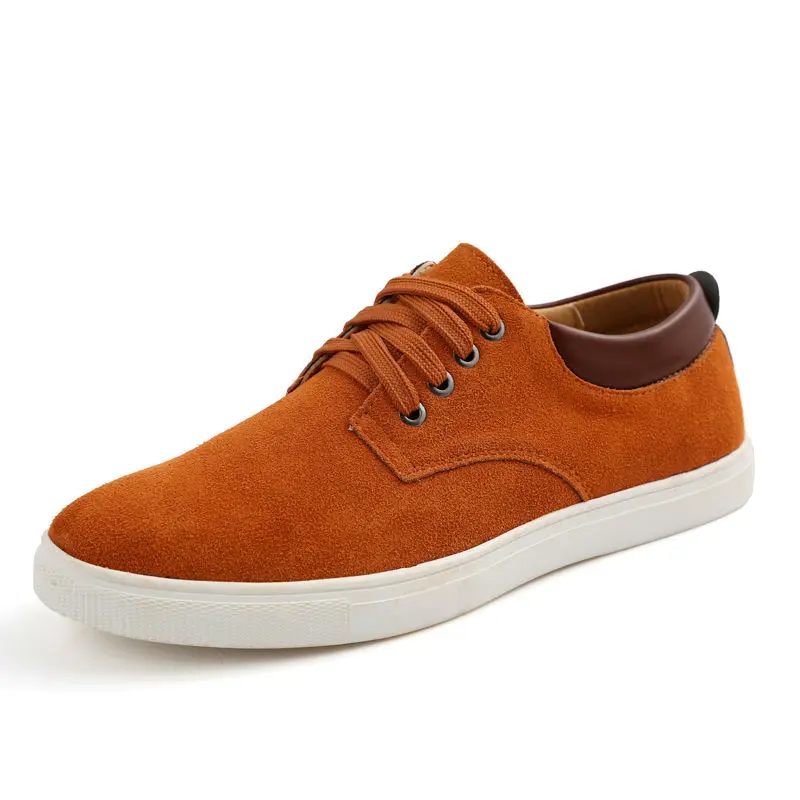 2020 Suede Men's Shoes All Season Fashion Plus Size Lace-Up Breathable Flock Daily Outdoors Casual Flats EU 38 - 49 | Обувь
