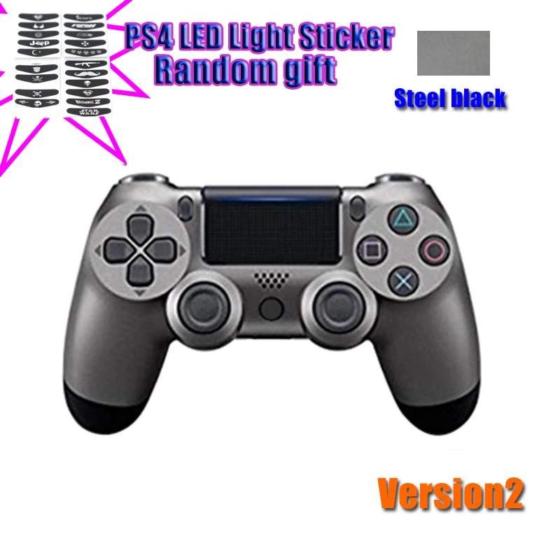 Steel black Новая версия 2 4,0 контроллер для SONY PS4 Геймпад для Play Station 4 джойстик Беспроводная консоль для PS3 для Dualshock - Цвет: Steel black