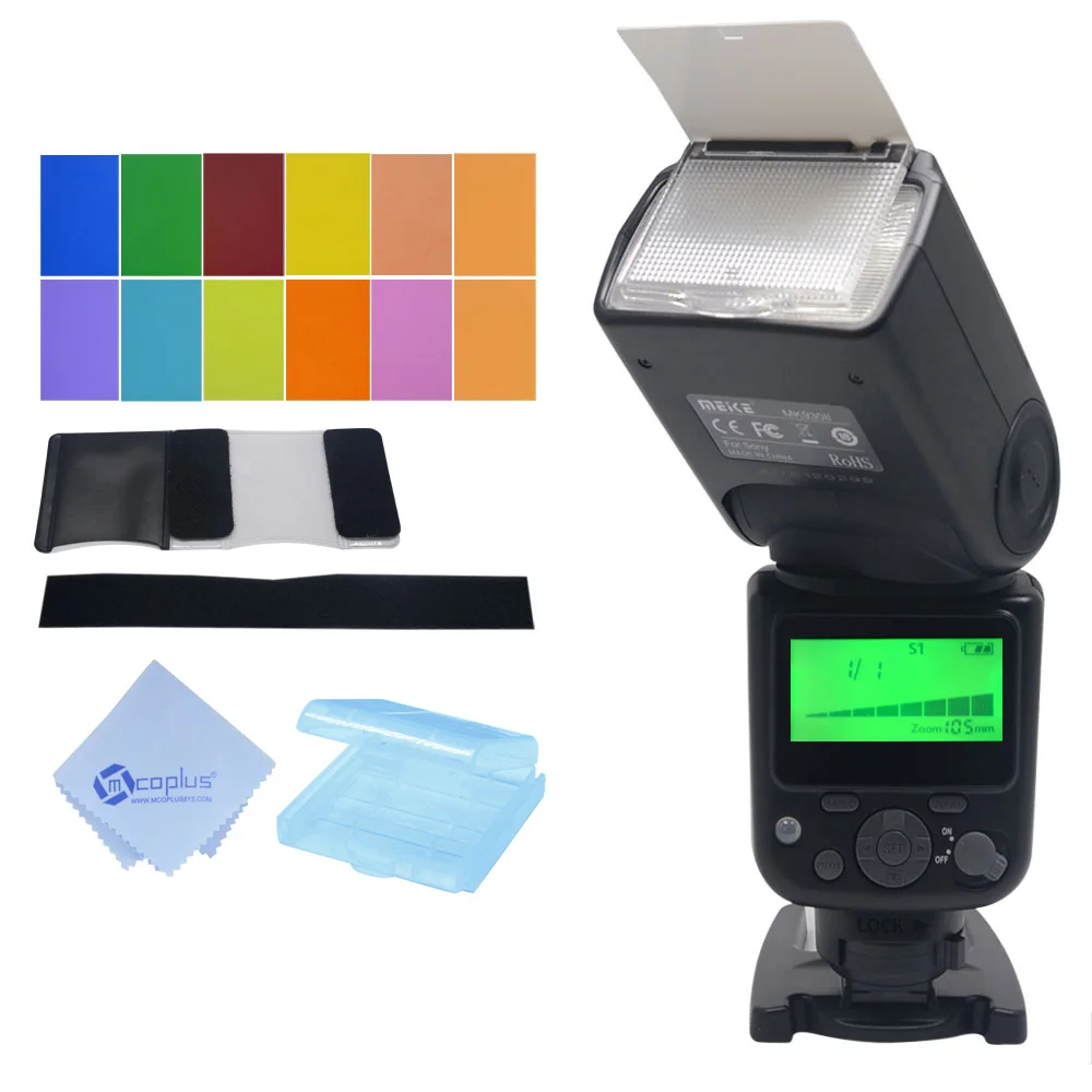 Meike MK930II-S GN58 Flash Speedlite M/Multi/S1/S2 Mode для Sony NEX3 NEX5 NEX6 NEX7 A6000 A7 A7II A72 RX10 | Электроника