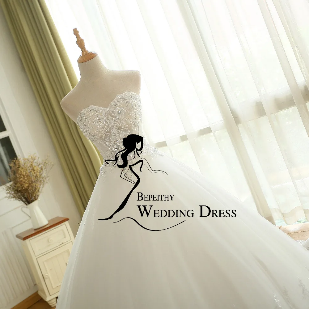 BEPEITHY Sexy Sheer Lace Crystal Ball Gown Wedding Dress Casamento Sweetheart Vintage Princess Bridal Dresses Vestido De Novia | Свадьбы и
