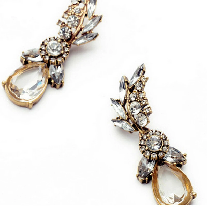 2016 Горячей Моды Высокое Качество Ювелирных Изделий Прозрачный Винтаж Перо