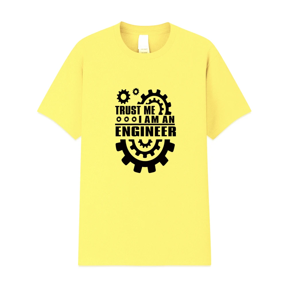 Мужские хлопковые футболки TRUST ME I AM AN ENGINEER Забавные топы с круглым вырезом